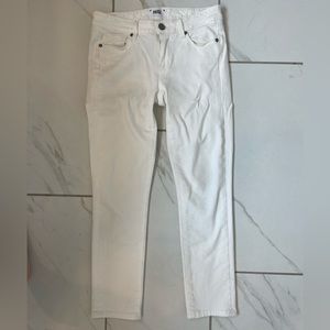 Paige Low Rise White Denim